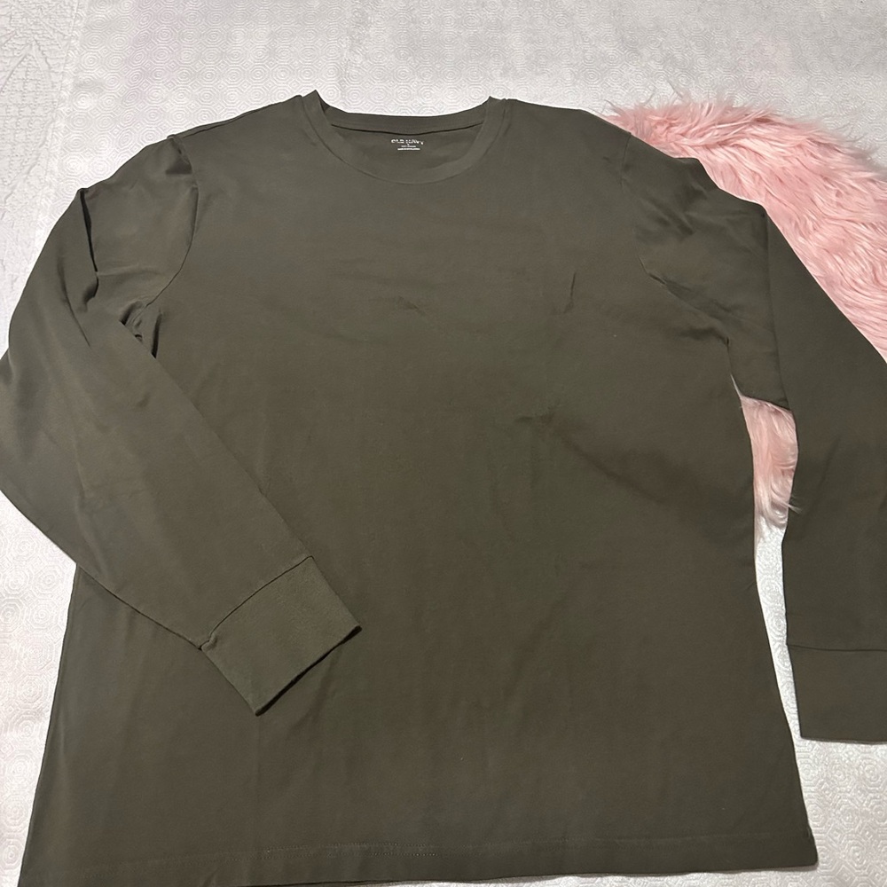 Old Navy Dark Green Men's Long Sleeve Tee